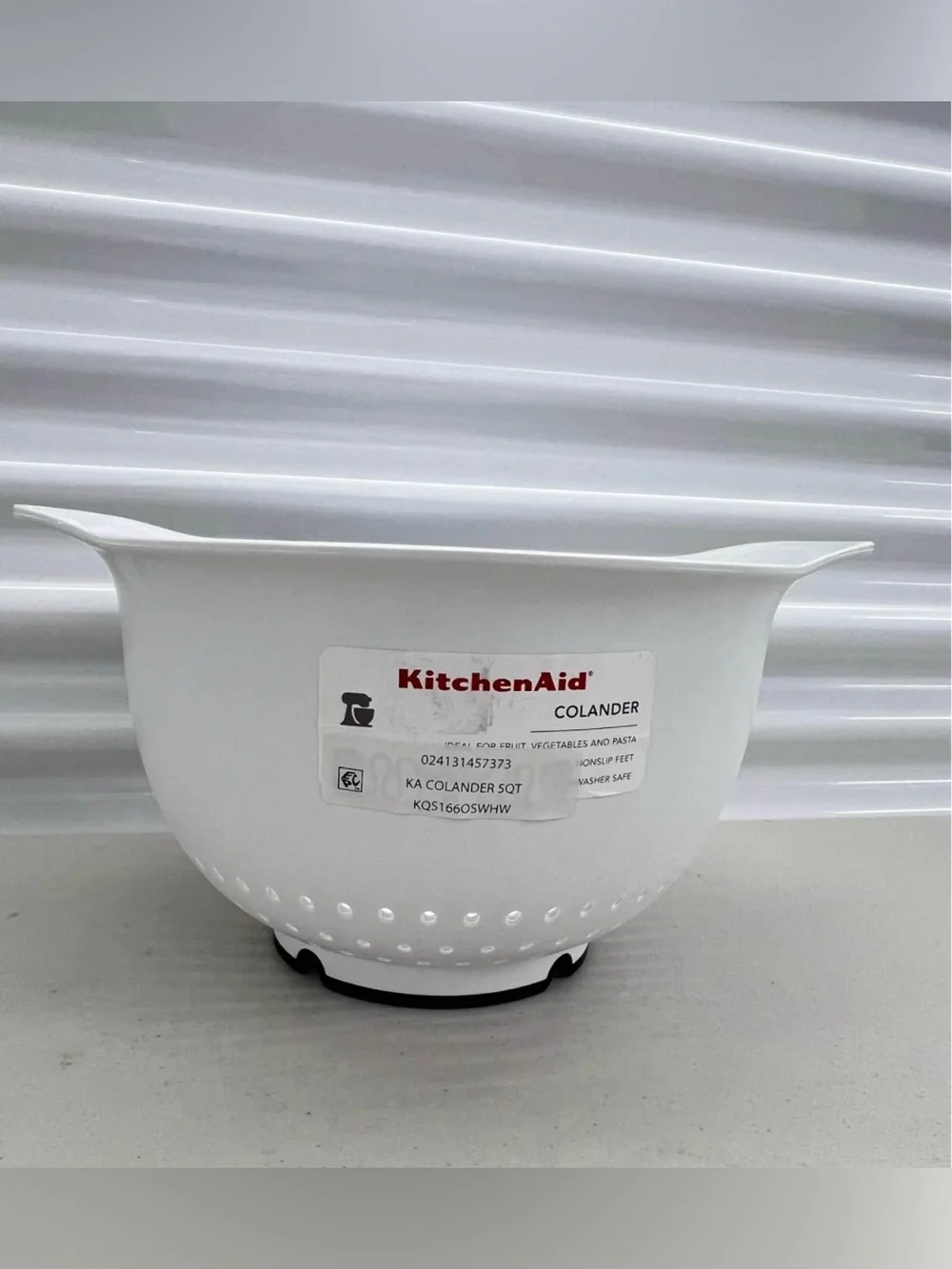 KitchenAid White Oversized Colander with Handles